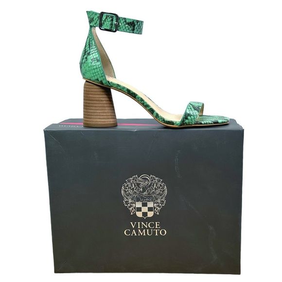 Vince Camuto Leather Two-Piece Heeled Sandals - Mejorla - Size 7.5 - Picture 9 of 10